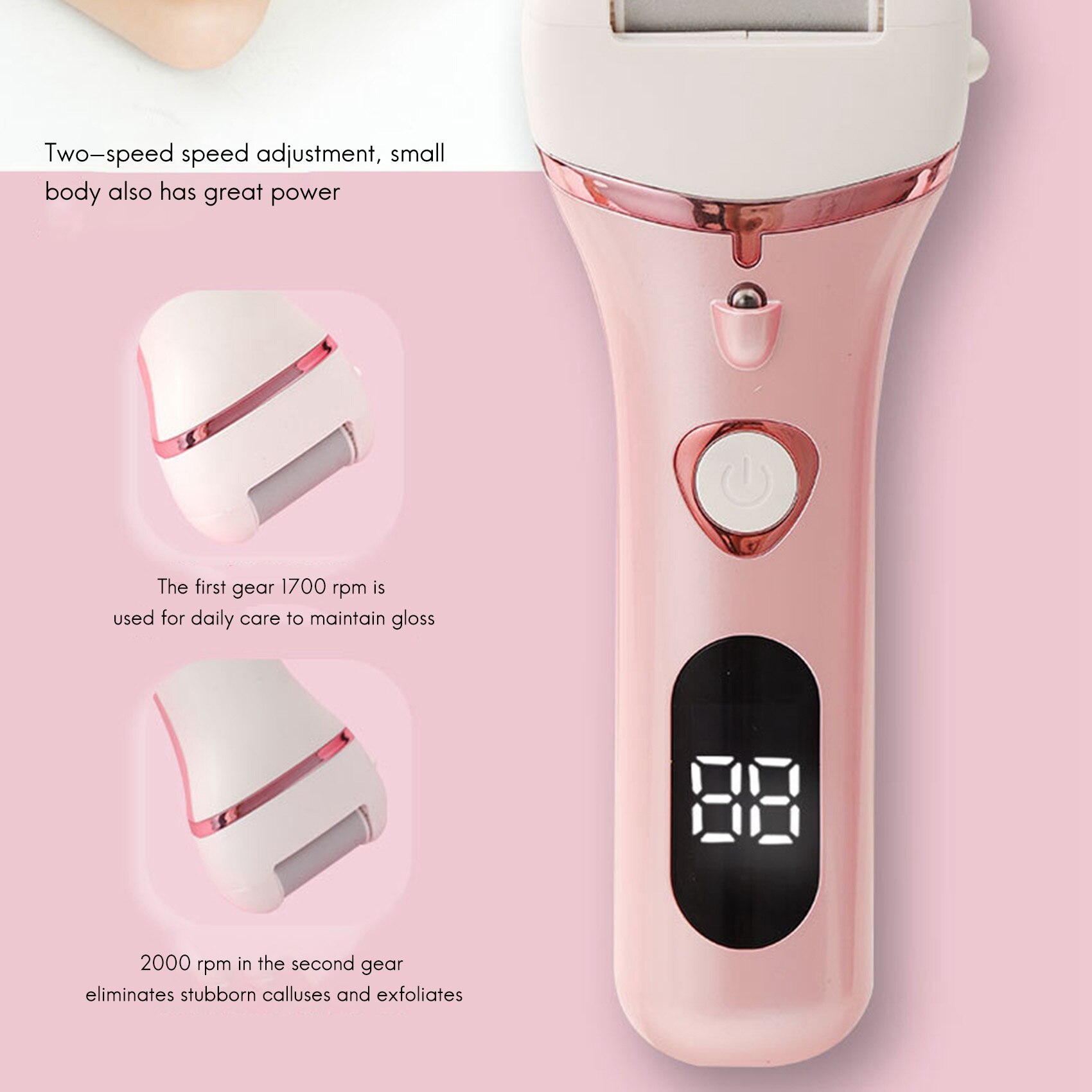 lima per piedi elettrica caricata per talloni rettifica strumenti per Pedicure strumento professionale per la cura dei piedi rimozione del callo della pelle dura morta C