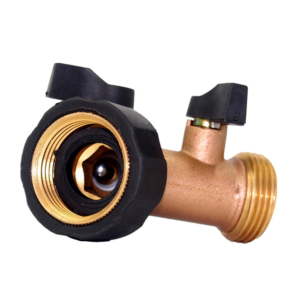 Tuyau d'arrosage robinet séparateur connecteur tuyau d'arrosage réparation joint séparateur robuste 2 voies en laiton massif Y Valve femelle connecteur # jsw