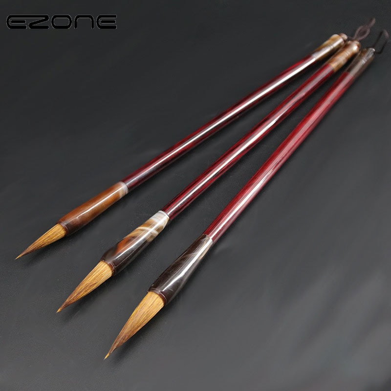 EZONE 1PC Chinese Calligraphy Brush Pen Artist Painting Writing Drawing Brush S/M/L Size Students Watercolor Brush