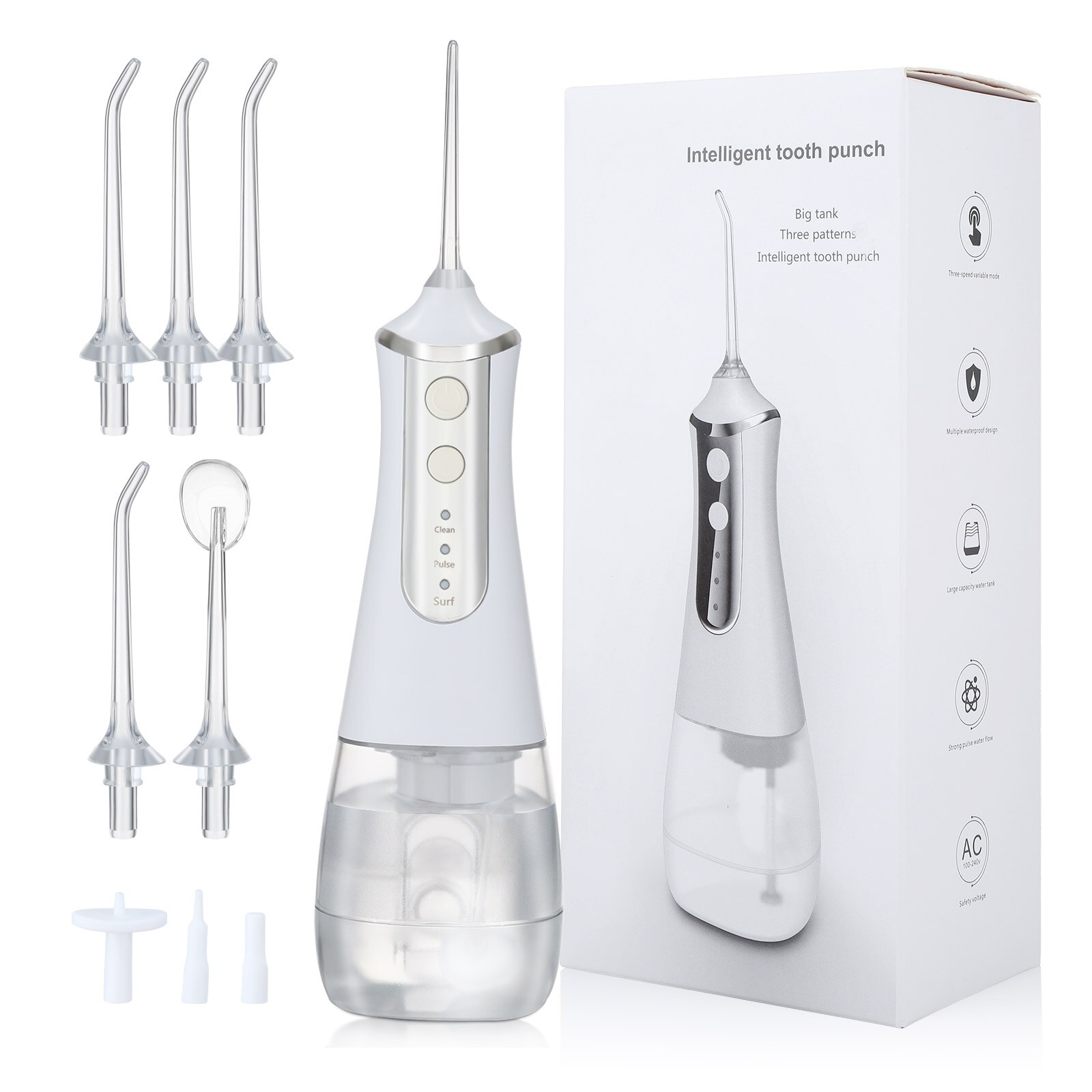 Irrigateur buccal électrique, hydropropulseur, Rechargeable en 3 modes, blanchiment des dents, Jet d'eau, réservoir d'eau de 350ML, étanche, nettoyeur de dents