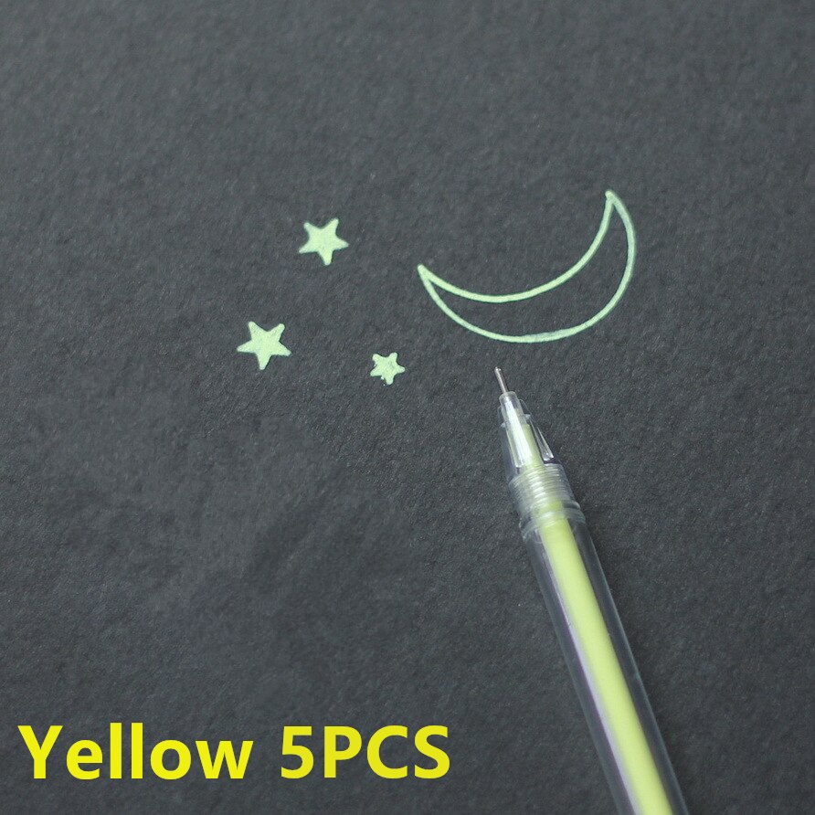 Zakreślacz szkolny studenci Mildliner zakreślacze markery pędzelki pastelowe markery akwarela fluorescencyjny długopis rysunek: Yellow 5PCS