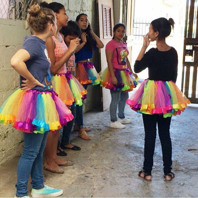 Brand Baby Skirts Baby Girls Princess Rainbow Tulle Tutu Skirt Party Ballet Dance Show Bow Rainbow Color