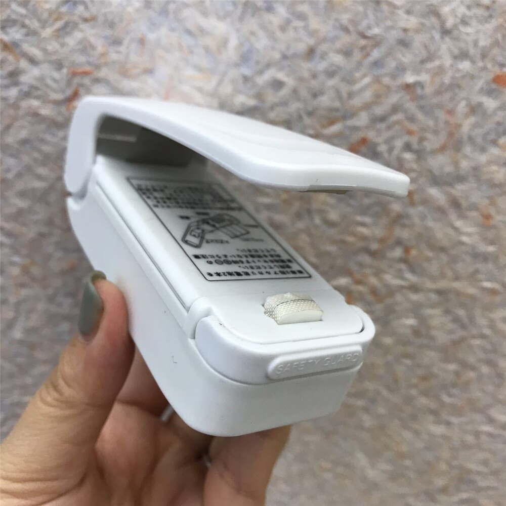 Bärbar minisealer hem värmepåse plast mat snacks påse förseglingsmaskin matförpackning kök förvaring påse clips