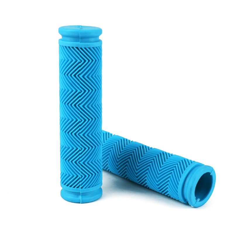 Empuñaduras de goma para manillar de bicicleta, puños suaves a prueba de golpes, accesorios para bici de montaña y carretera, BMX, 1 par: 1 pair light blue