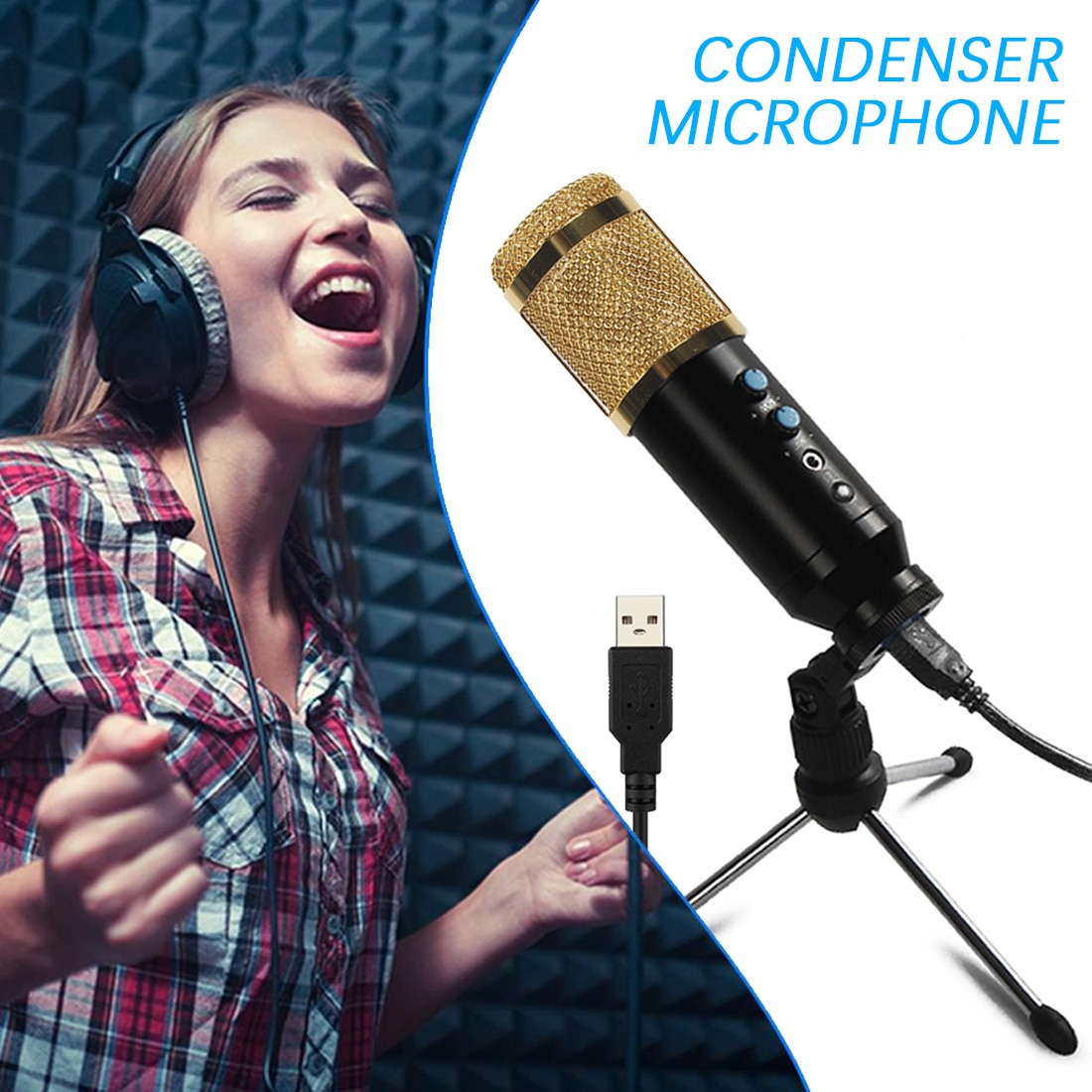 Microphone Condenser Sound Recording 3.5Mm Wired BM 800 Microphone Kits With Shock Mount For computer Studio Record