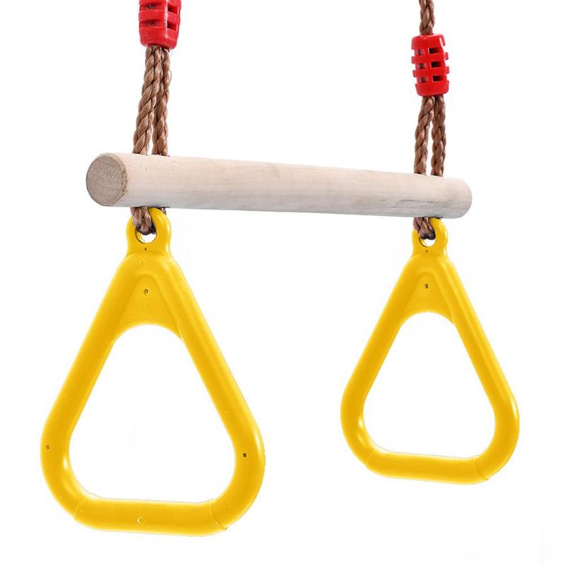 Trä hand ringar swing leksak utomhus sport fitness barn leveranser