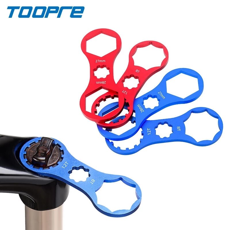 TOOPRE MTB Bicicletta Forcella Anteriore in Alluminio Chiave per Suntour XCM/XCR/XCT/RST montagna bicicletta Forcella cap Chiave Strumento di Riparazione di Smontaggio