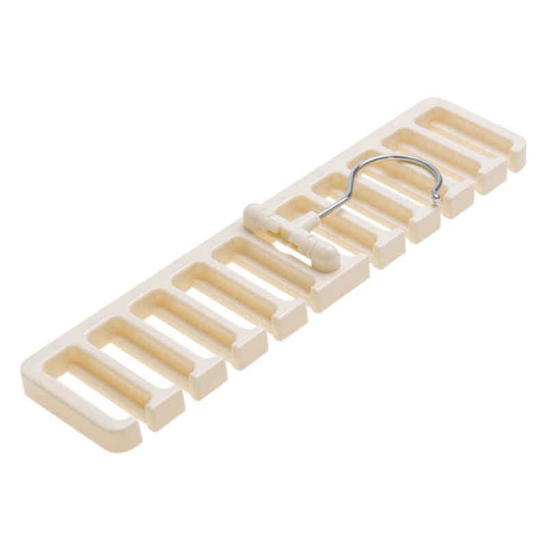 10 Slot Tie Belt Hanger Wardrobe Belt Rotating Organizer Rack Multifuctional Scarf Hanger Home Closet Storage Holder: white-10 slot