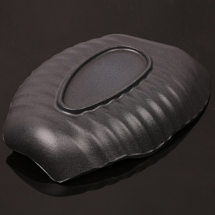 Cast Iron Roasting Steak Pan Non Stick Enamel Fried Pot Plate Frying Wooden Base Holder Cookware Gas Oven Electric Durable