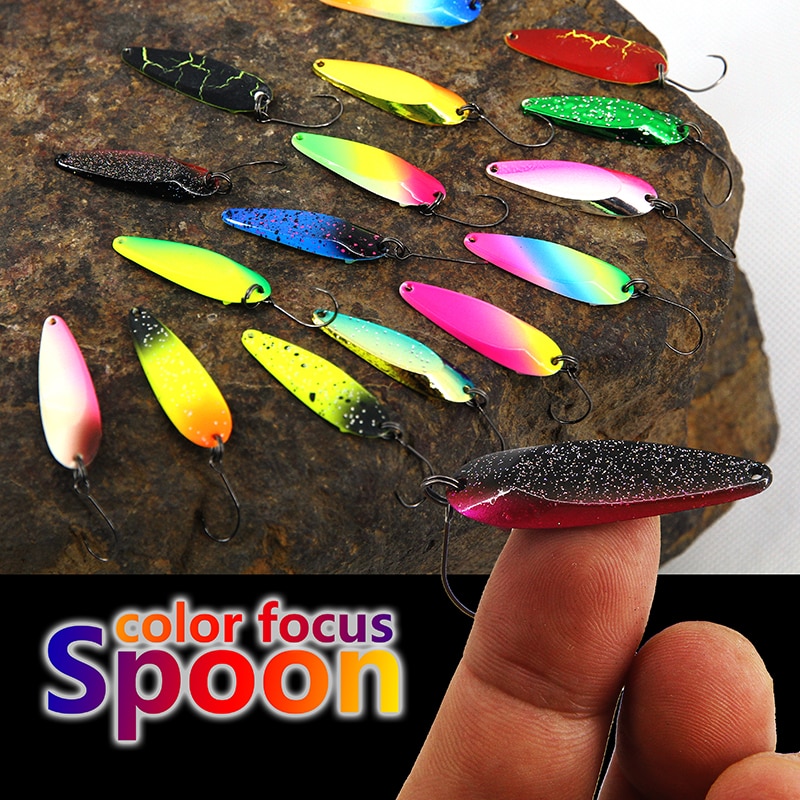 1 st fiskedragssked öring 2.5g metalljiggar spinnerbait wobblersked