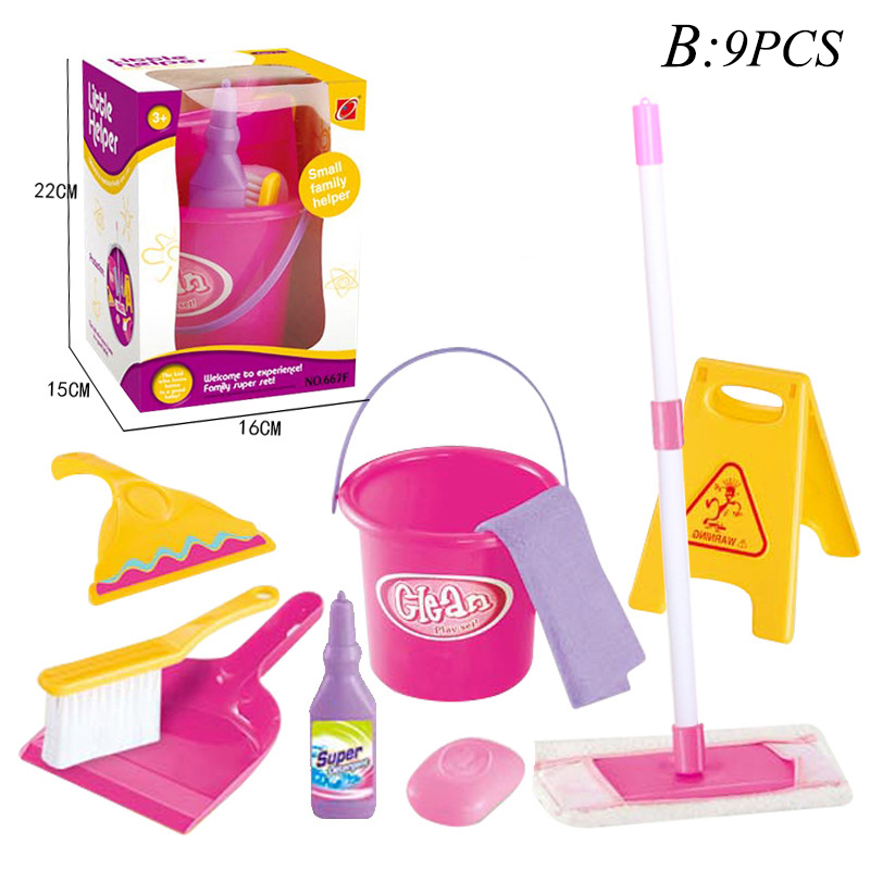 Mini aspiradora de simulación para bebé, juguetes de simulación para limpiar, juego de simulación, aspiradora de juguete, Cubo de escoba, juguetes para niños