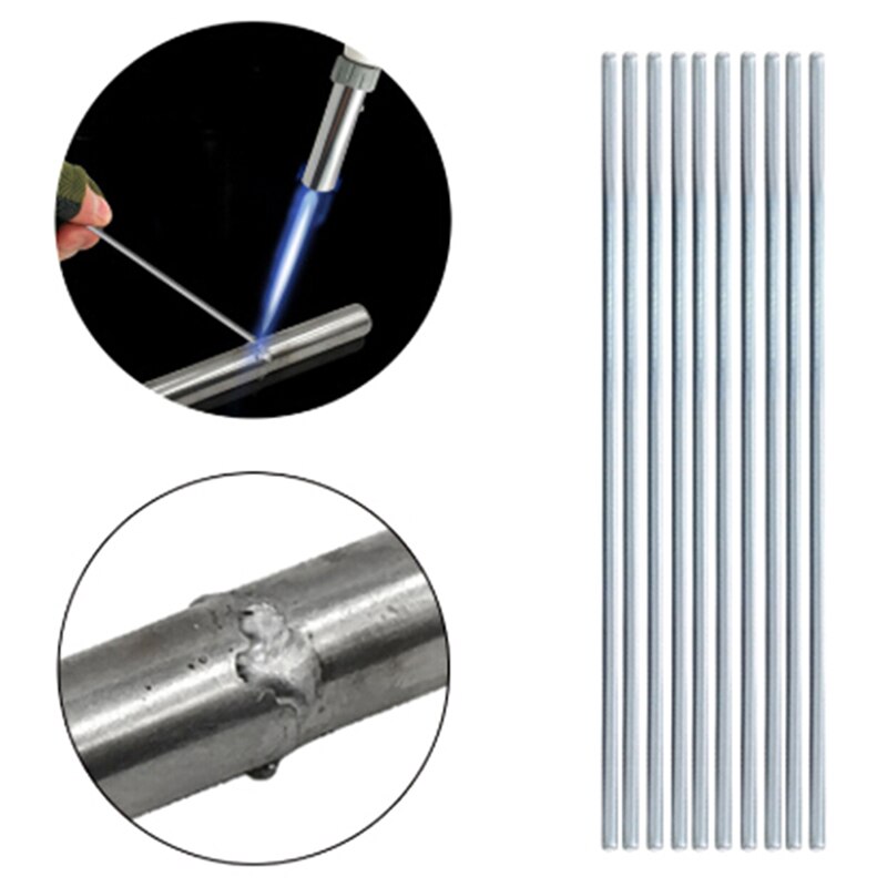 10pcs 1.6/2mm*330mm Low Temperature Welding Wire Aluminum Welding Electrode Flux Core Aluminum Electrode (no Flux)