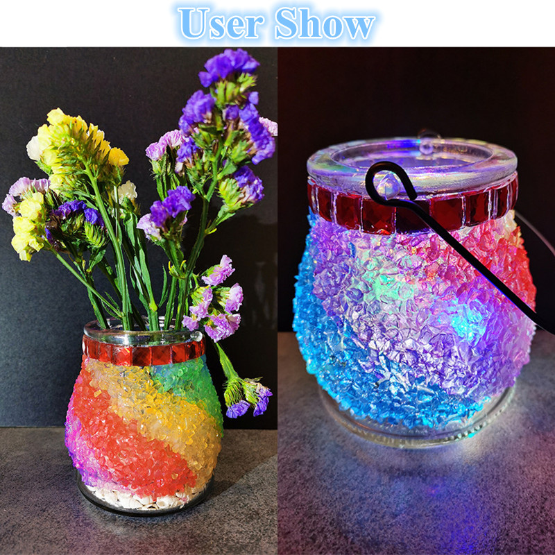 250g Colorful Glass Sand Mosaic Tile DIY Mosaic Craft Materials Handmade Mosaic Making Glass Tile Fillers of Fish Tank