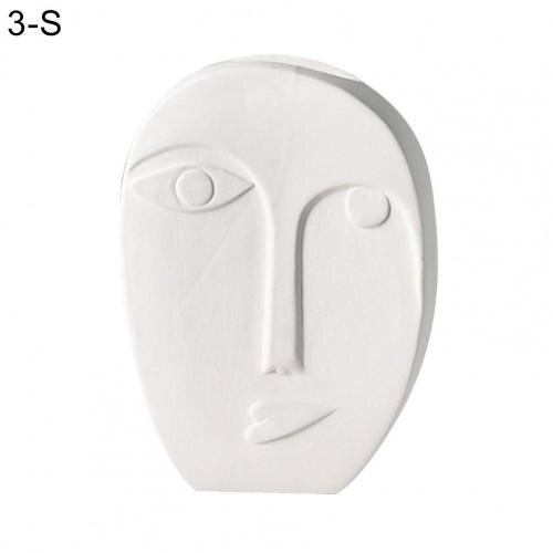 Menselijk Gezicht Uitdrukking Planten Pot Vaas Planter Home Office Desktop Decor: 3 S