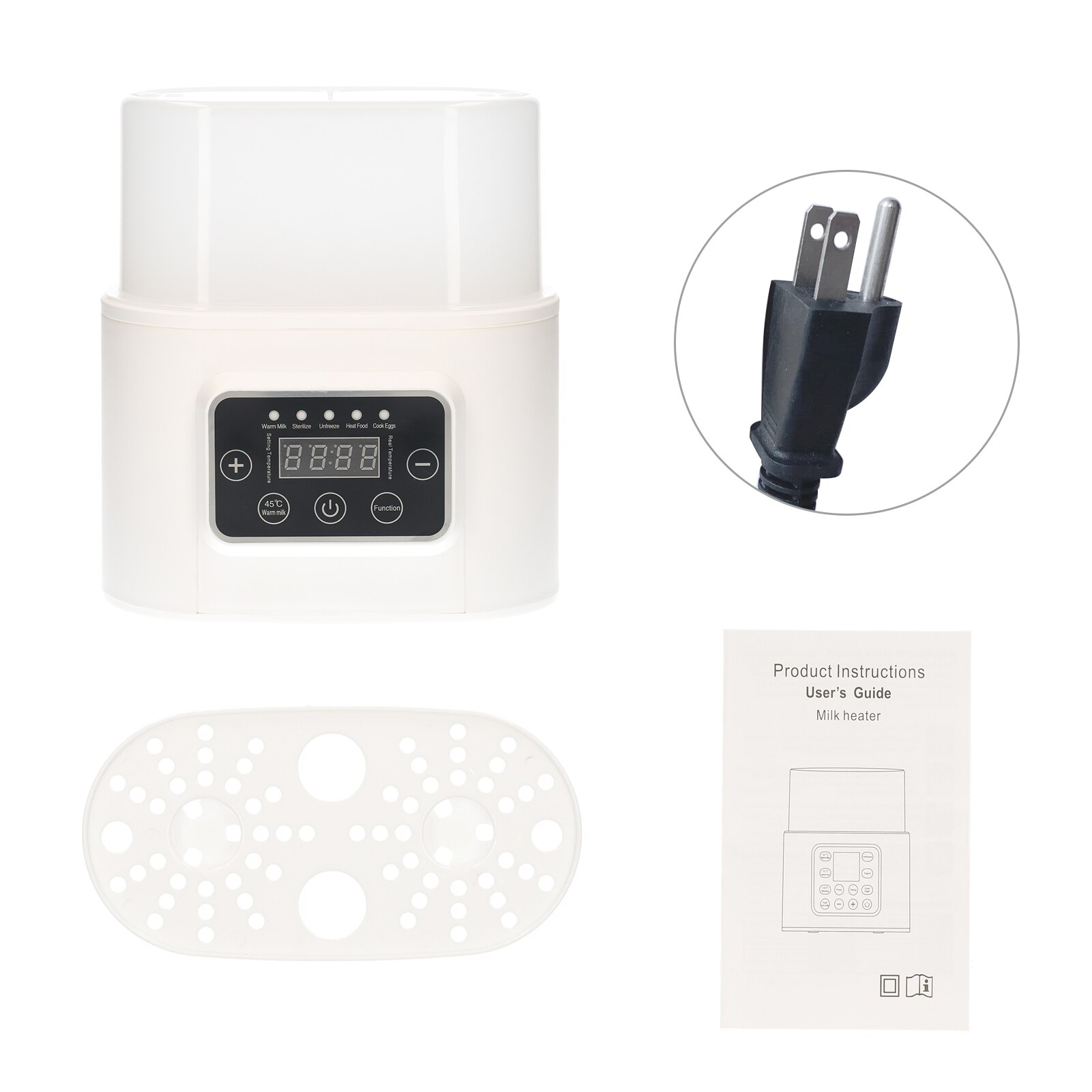 Baby Bottle Warmer 5-in-1 Digital Baby Food Warmer with Timer Digital Display Double Bottle Portable Warmer for Breastmilk: US Plug