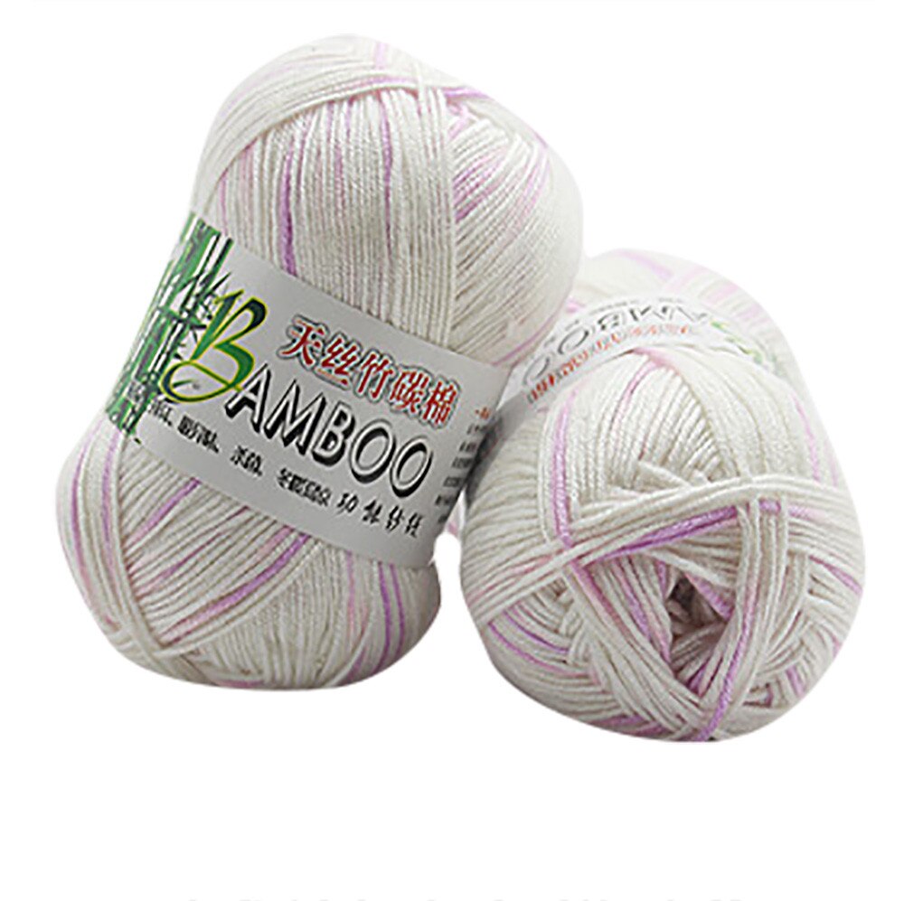 Kniting Bamboo Cotton Yarn Bamboo Fiber Cotton Warm Soft Natural Knitting Crochet Knitwear Wool Yarn: E