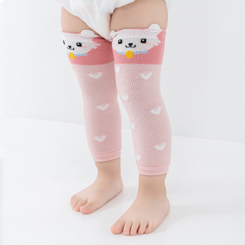 Zomer Baby Kniebeschermers Baby Peuter Jongen Meisje Katoenen Lange Beenwarmers Non Slip Mesh Sok Set Kniebeschermer Kids veiligheid Kruipen