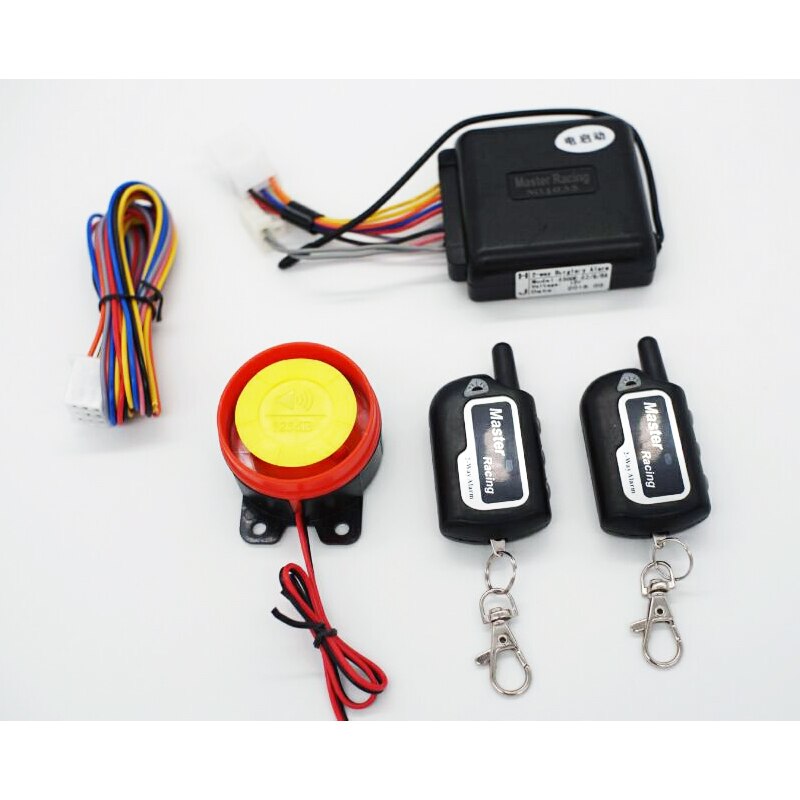 Amotorcykel alarmsystem nøglefri motor start alarm alarm til motorcykel scooter tyverisikring alarm alarm fjernbetjening sirene