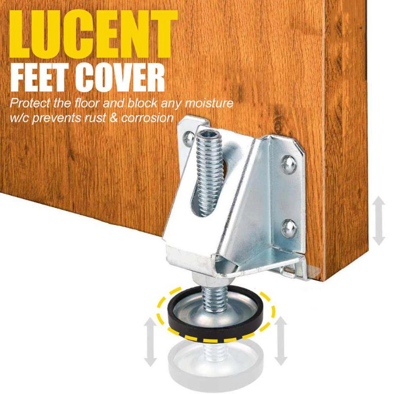 Heavy Duty Adjustable Furniture Leg Levelers, Small Foot Ideal for Tables, Shelving Units, Shop Cabinets and Furniture