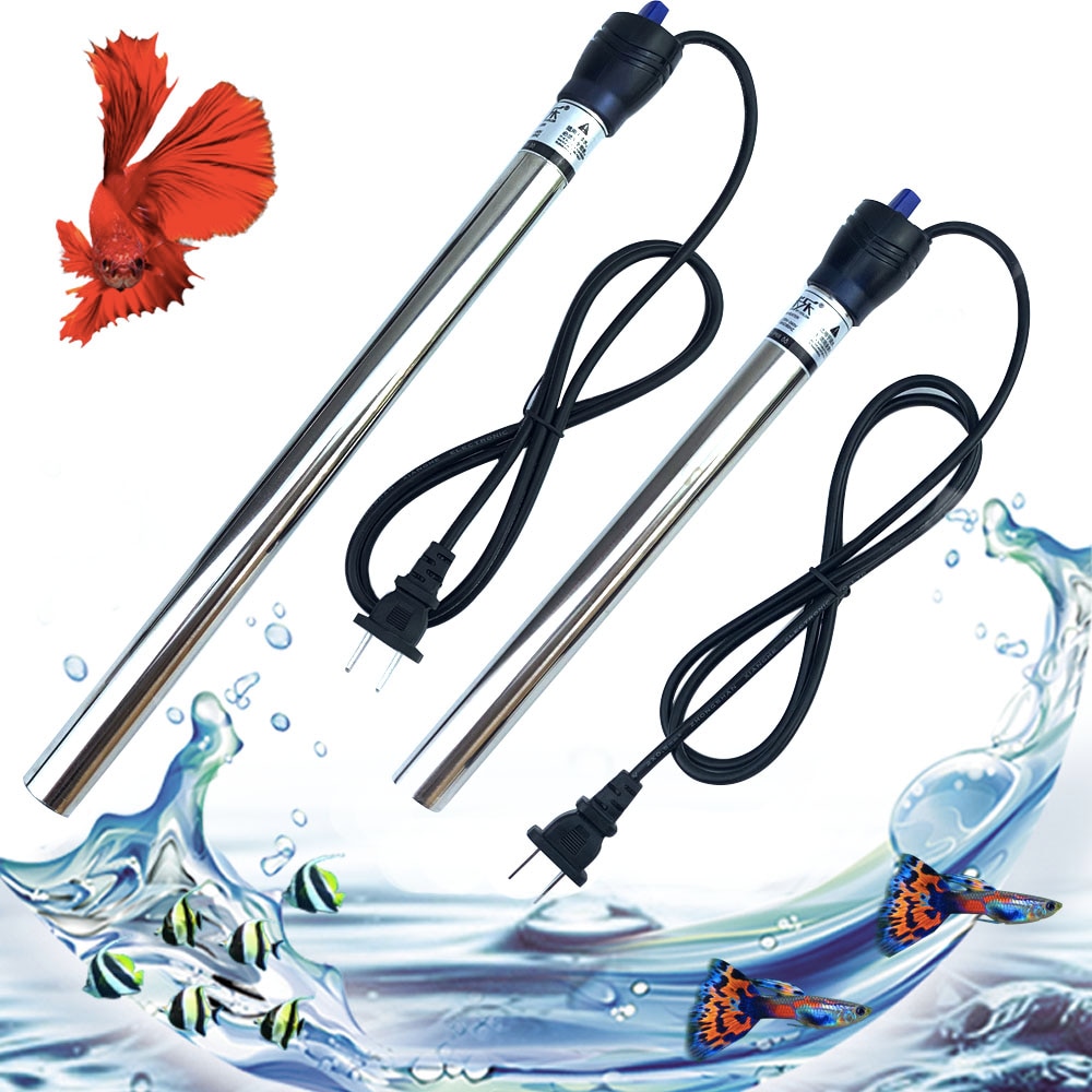 Termostato Calefactor Sumergible Para Acuario De 100W - Ajustable, Para Peceras De Hasta 30 Galones, Todo Tipo De Agua