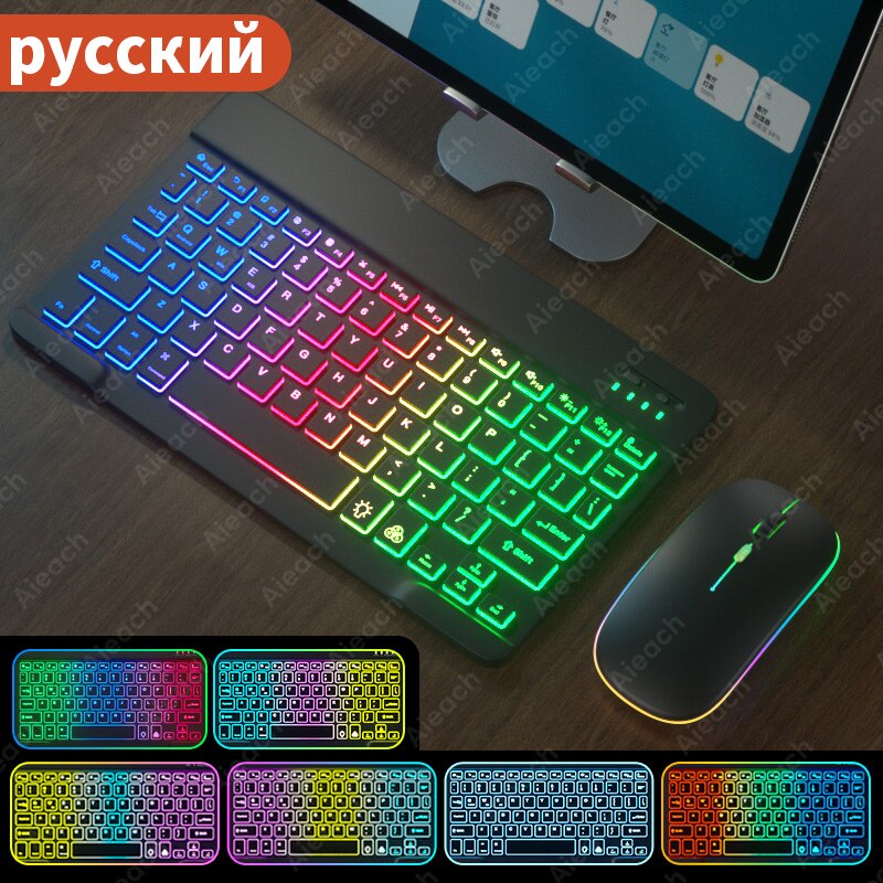 Trådløst bluetooth-tastatur til nettbrett, mobiltelefon, vinduer, android, ios, nettbretttastatur, ultralett, slankt, bakgrunnsbelyst ipad-tastatur: Rosa