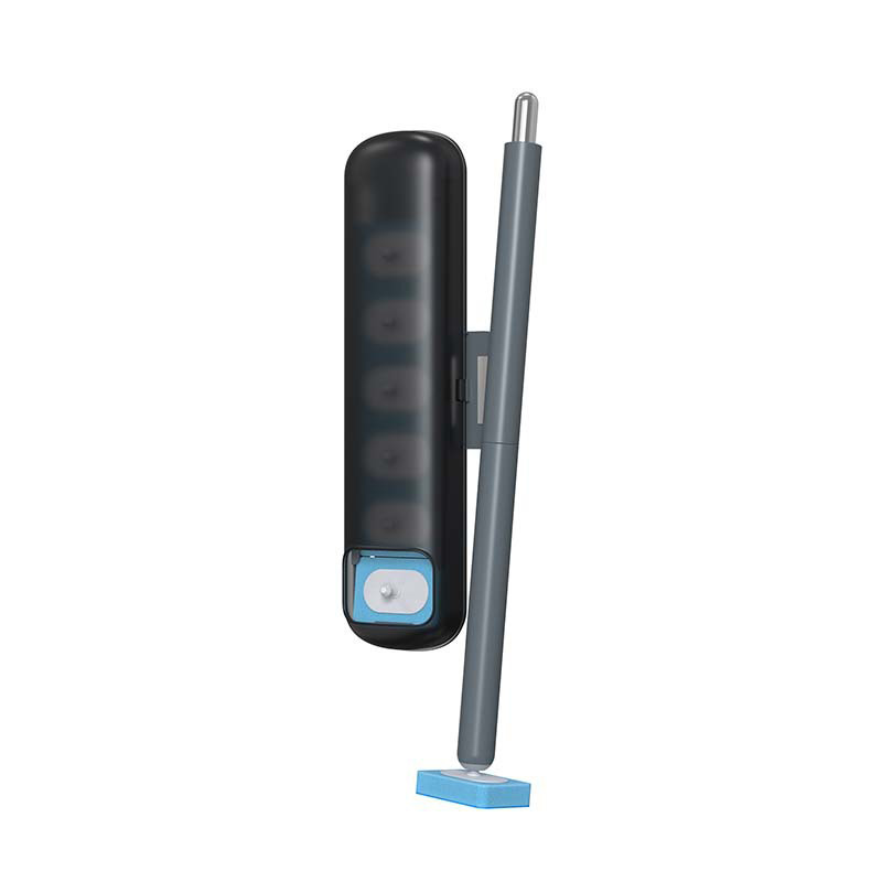 Brosse de toilette jetable à Long manche, tête de brosse remplaçable sans poinçonnage, ensemble d&#39;accessoires de salle de bain ménagers, outils de nettoyage de WC: Black