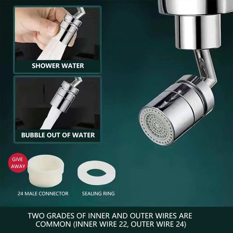 720° Rotatable Splash Filter Faucet Extender Spray... Vicedeal