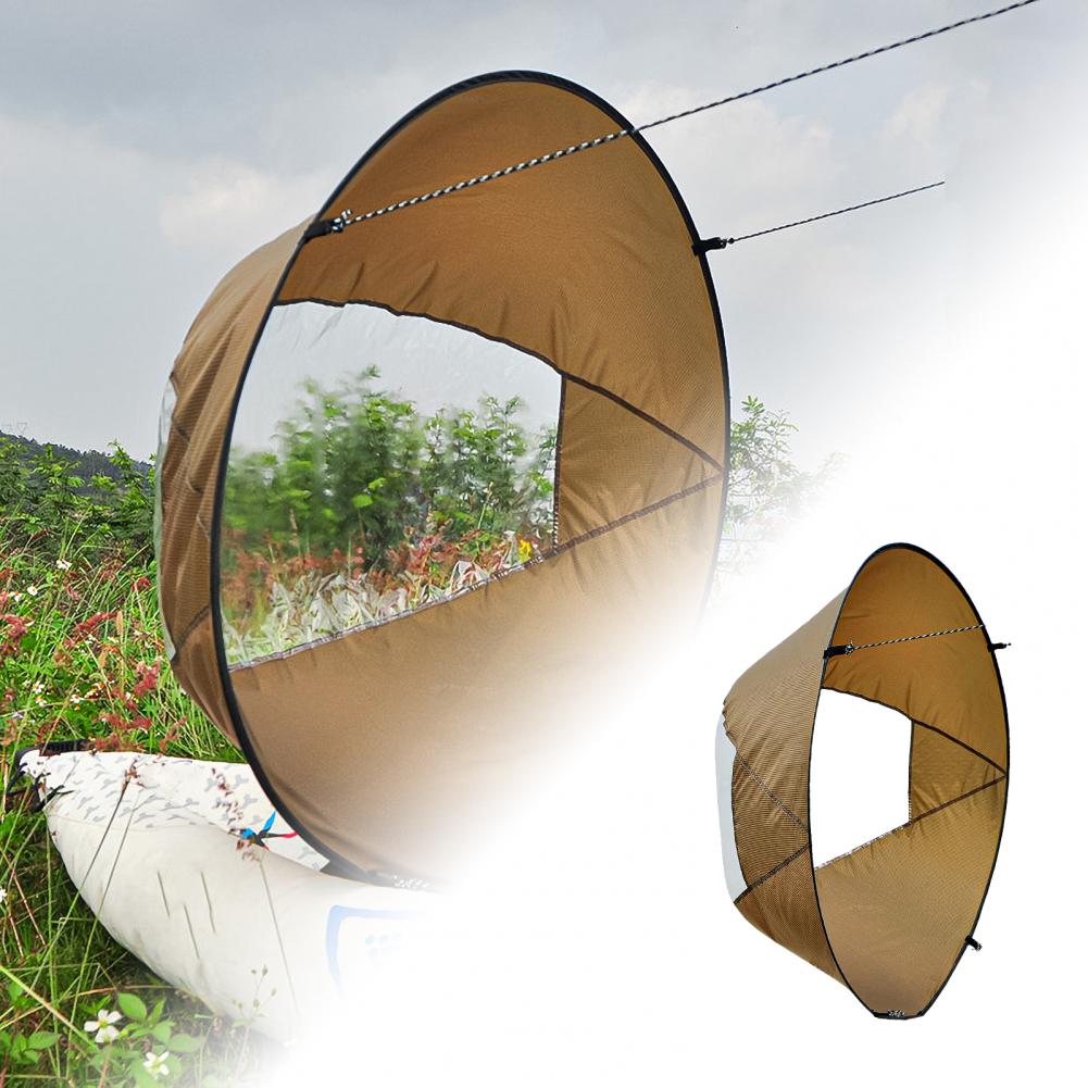 46 Inch Foldable Kayak Boat Wind Sail Transparent Canoe Kayak Sail Canoe Boats Drifting Wind Sail With Clear Window for Surfing