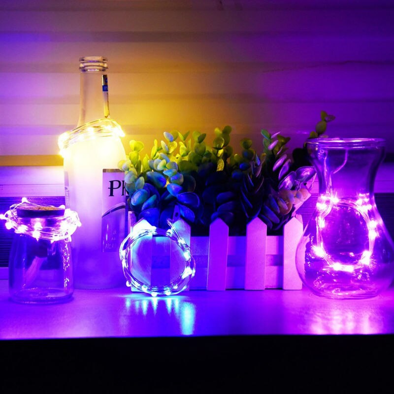 Led Strings Led Fairy Lights CR2032 Button Battery Operated 7ft/2M 20LED Koperen Licht Voor Xmas Bruiloft Decoratie