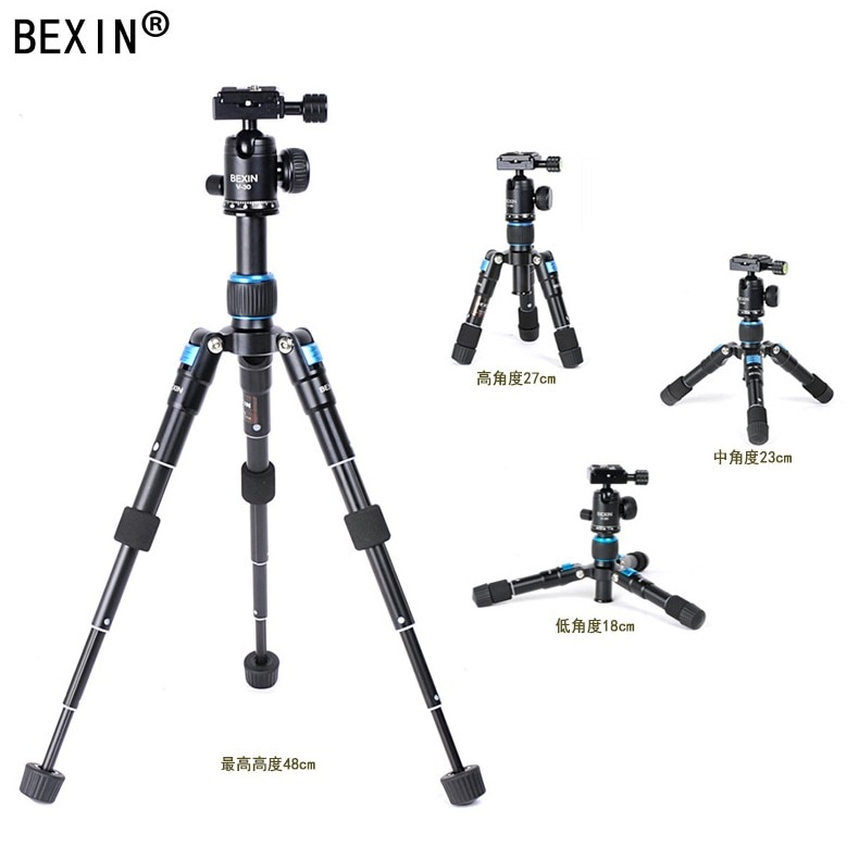 Portable Travel Compact Aluminum Mini Tripod with Ball Head for Digital Camera DSLR Smart Phone