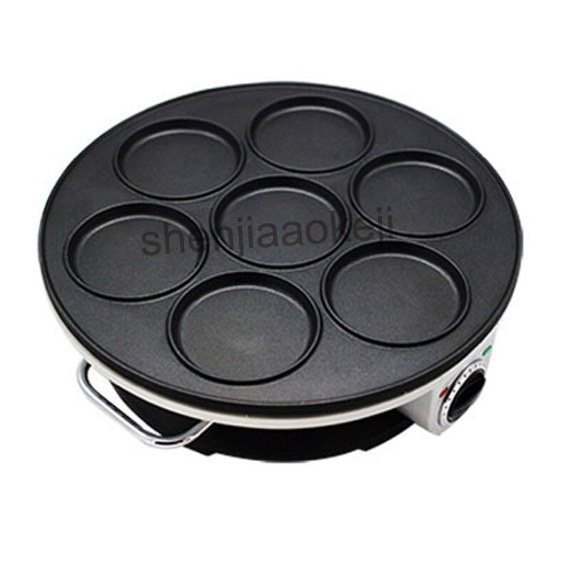 Máquina antiadherente para hacer crepes en casa, sartén eléctrica multifunción para hornear tortitas, máquina de desayuno de 7 agujeros, 1 ud.