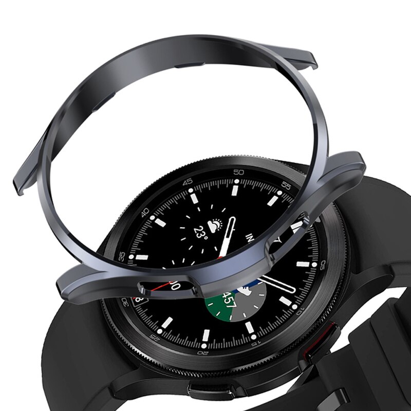 Coque de protection en silicone Tpu pour Samsung Galaxy Watch 4, 4,46mm 42mm, étui classique pour montre intelligente: Space Gray / Galaxy Watch 4 46MM