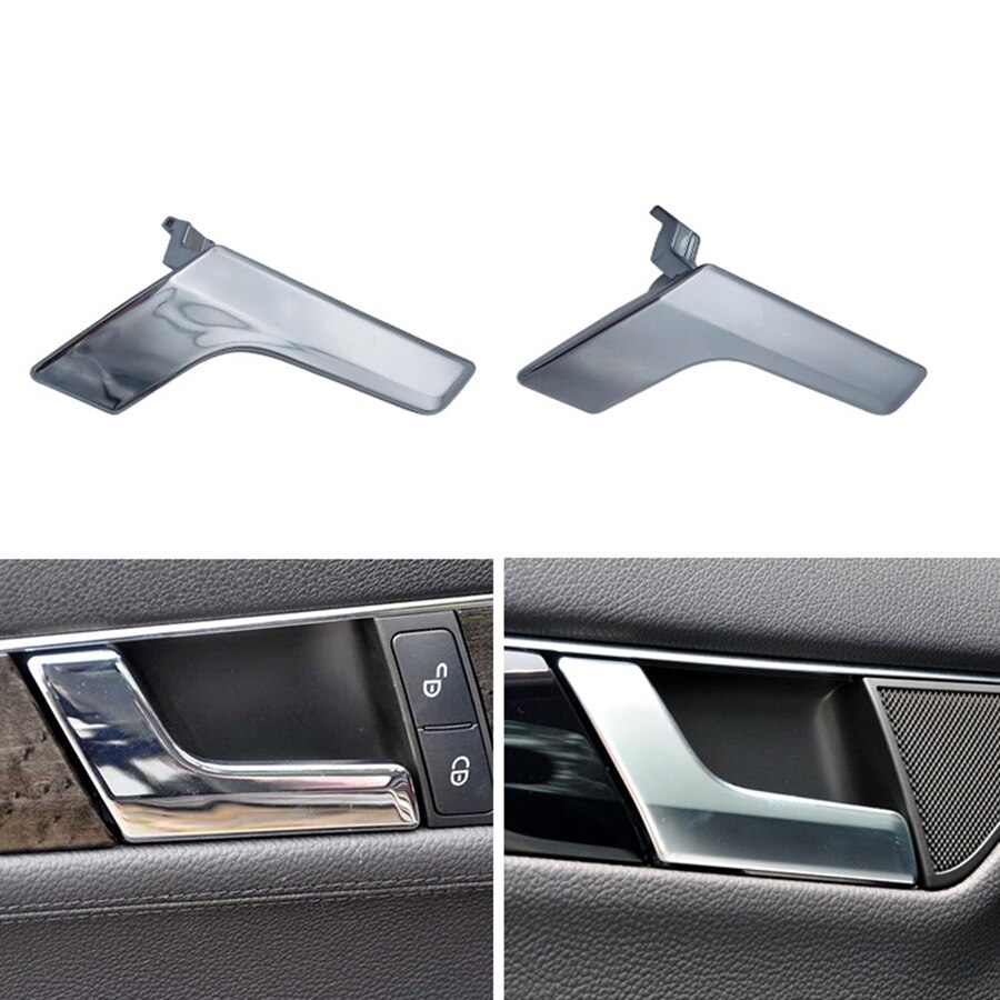 Di plastica Lato Sinistro tutto'interno Maniglia Interna Della Porta kit di Riparazione per Benz C-CLASS Berlina stazione-carro W204 X204 cromo/Opaco
