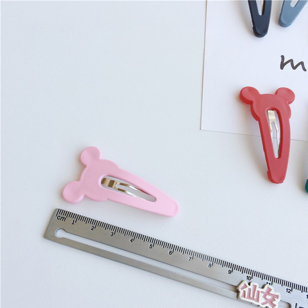 1Pc Matte Vernis Bb Clips Meisjes Haarspeld Konijnenoren Haar Clips Voor Meisjes Kinderen Haar Accessoires