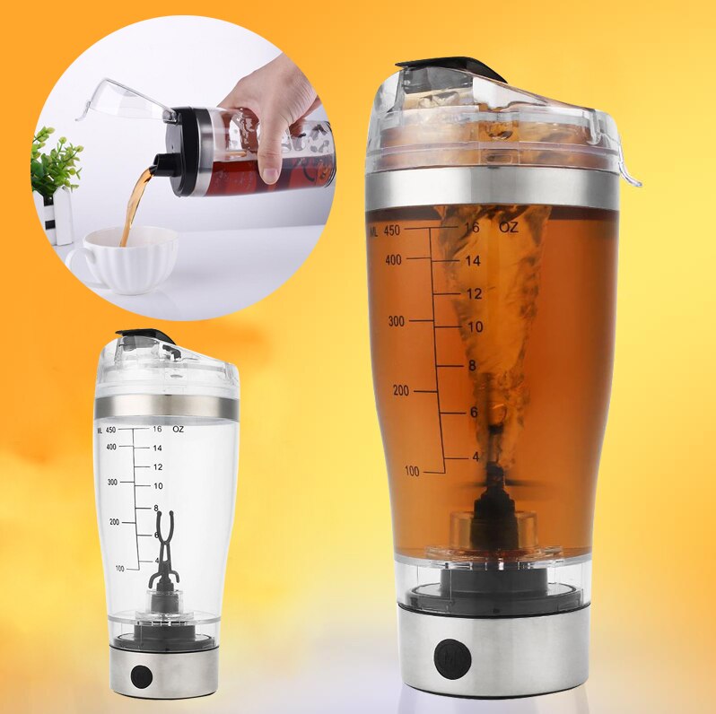 Électrique intelligent 450ml protéine Shaker mélangeur mélangeur bouteille d'eau tasse thé lait