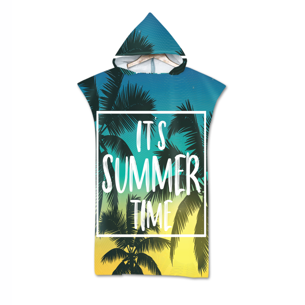 Blätter Druck Mikrofaser Strand Handtuch Kleid Mit Kapuze Kleid Poncho Schlecht Handtuch Bademantel Beachwear de plage Für Erwachsene Schwimmen Strand Surfen: 12