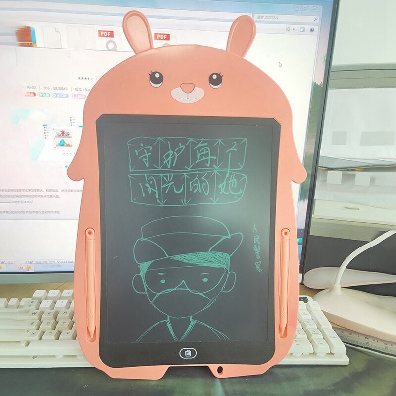 Cartoons LCD Writing Board 12 Inch Color Erasable Electronic Doodle Board for Kids 3 4 5 6 Years Old Girls Boys