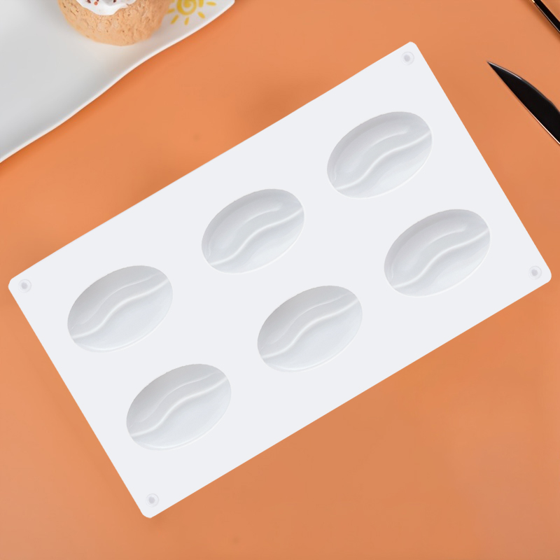 1pcs Coffee bean shape Cake Silicone Mold for DIY Bread Chocolate Dessert Brownies Baking Mould