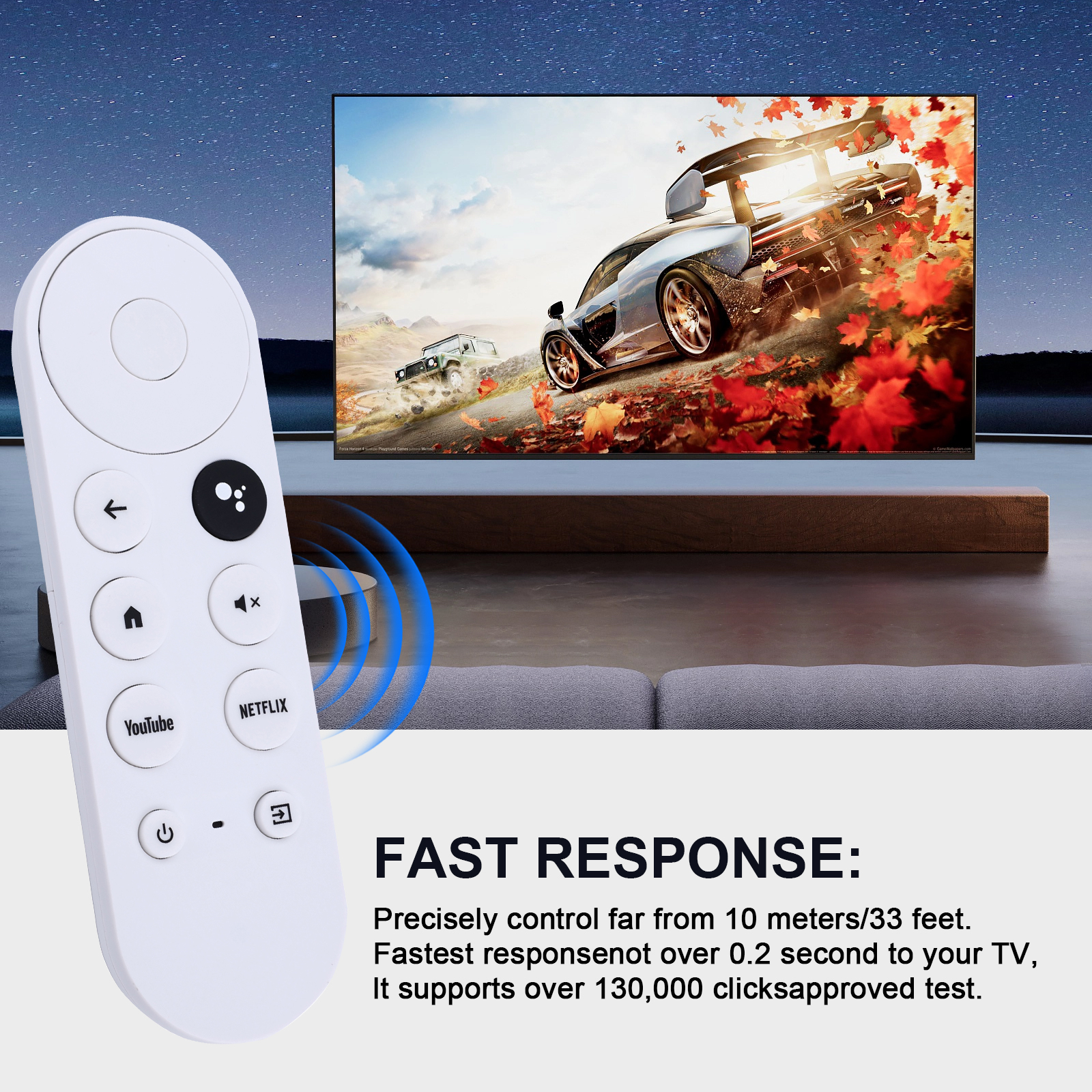 Ersatz für Google-Chromecast-Fernbedienung, für Chromecast mit Google TV Fernbedienung und Google TV Stromer