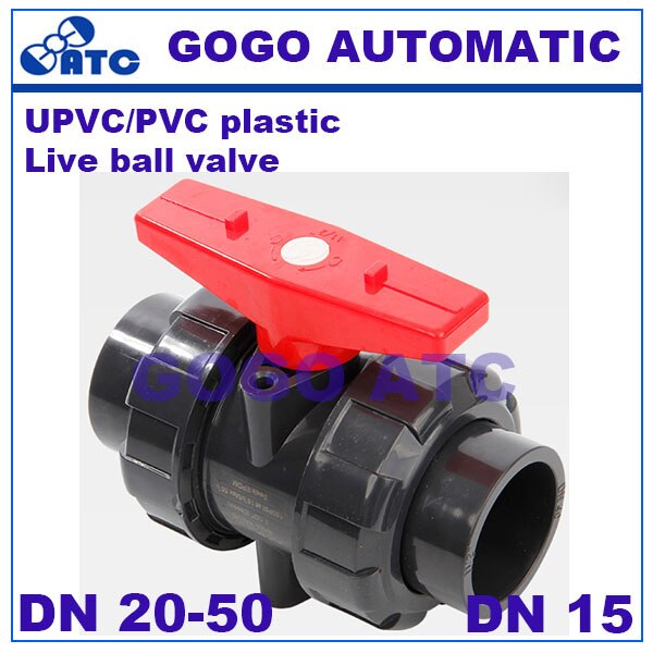PVC PVC-U DN15-50mm Plastic chemical joint ball valve Wall thickness corrosion resistant Socket plastic ball valve