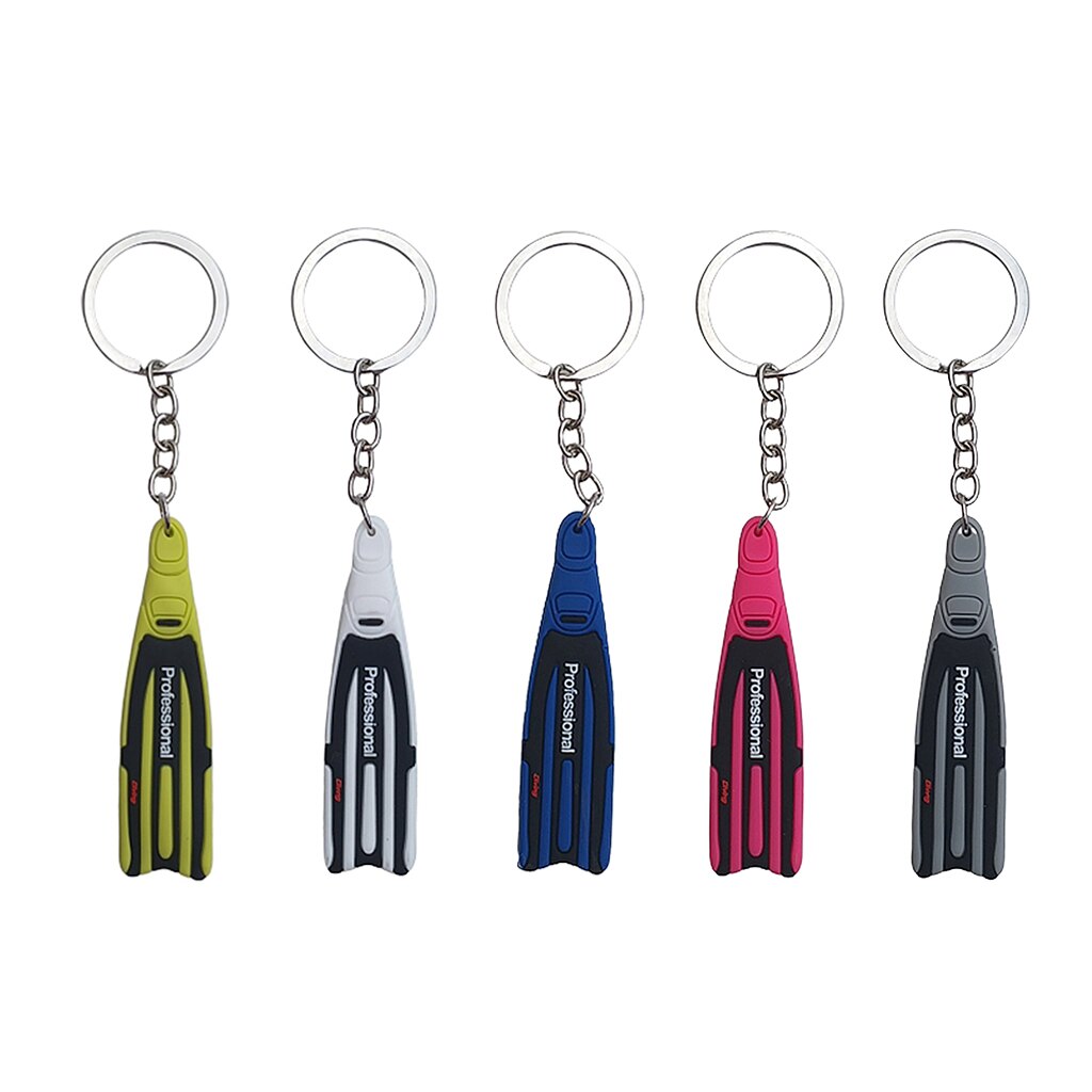 Scuba Diving Fins Flippers Key Chain Holder Keyring Keychain Key Chain Flipper Keychain Keyring for Swimming Diving