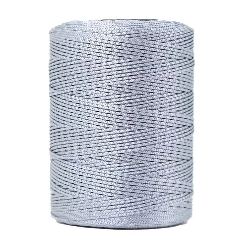 1mm 230 Meters Summer Crochet Thread for DIY Knitting Bag Shoes Hat Hollow Polyester Rope for Handmade Yarn Craft Ice Silk