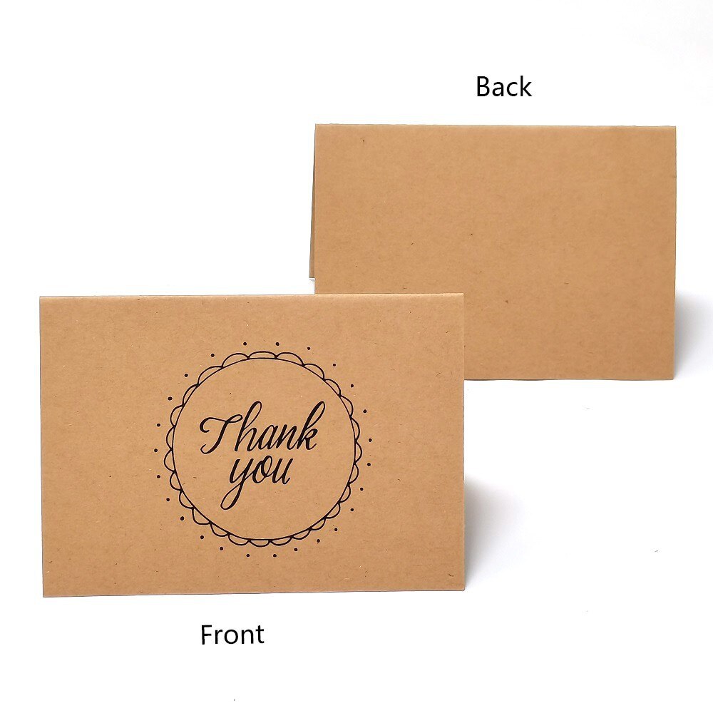 10Pcs Kraft Paper Thank You Card Large 4x6'' Business Note Cards Perfect For Graduation Baby Shower Wedding Greeting Cards