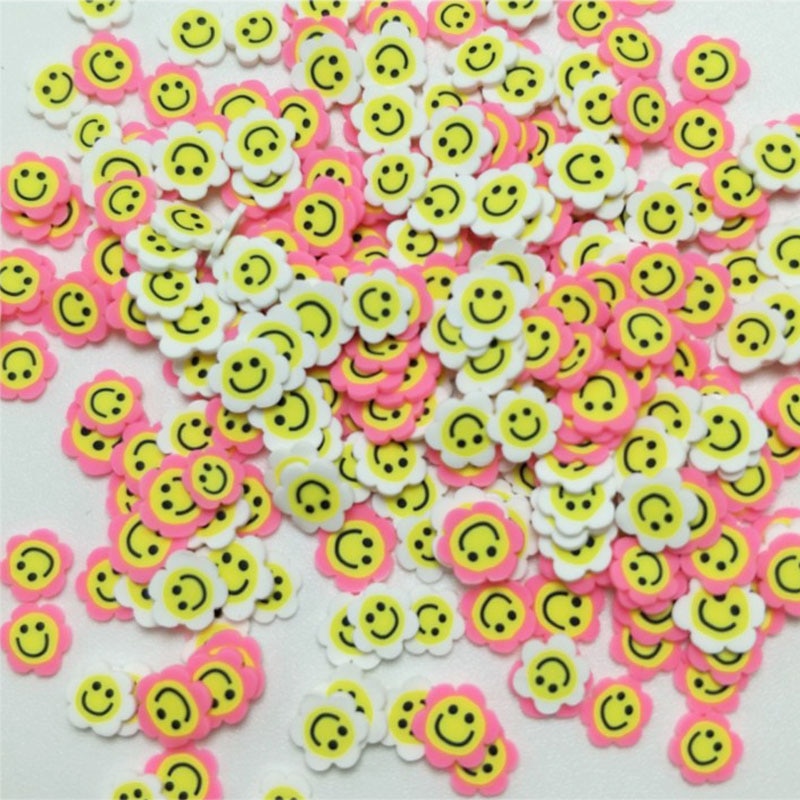 100g polymer ler drysser farverige kawaii solsikke skiver til håndværk diy gør negle artr scrapbooking telefon dekoration