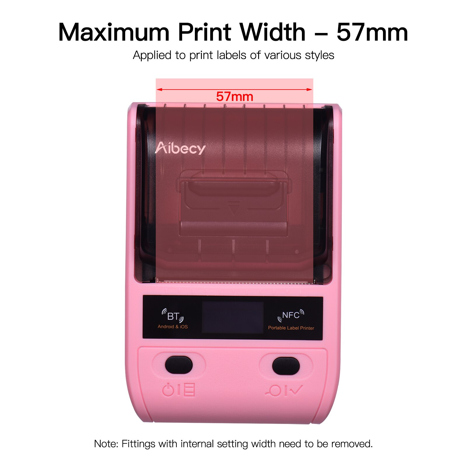 DP23 Mini Portable Thermal Printer Wireless Receipt Printer 58mm Ink-free USB NFC Bluetooth Label Printer For Windows Android PC