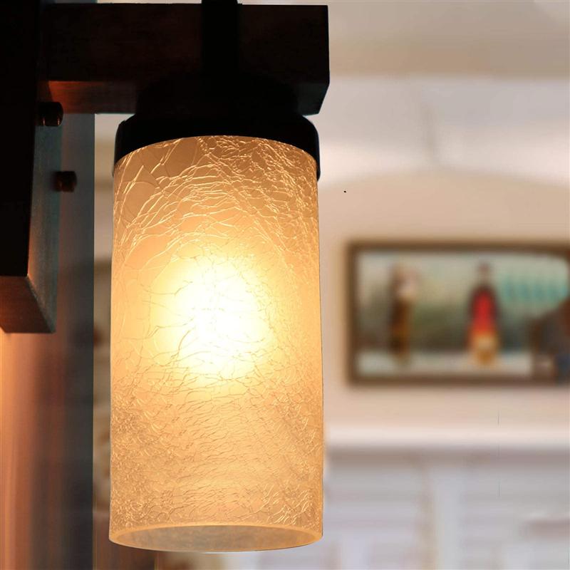 Cylindrical Shape Lampshade Replaceable Glass Lamp Shade Delicate Lampshade Cylindrical Glass Lampshade