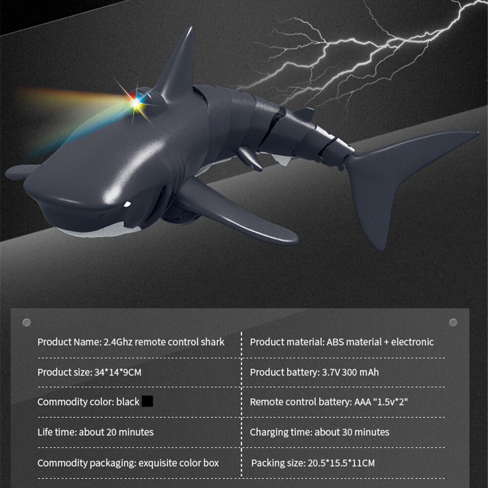 Voor Eachine 2/3 Batterij 2.4G 4CH Elektrische Haai Rc Boot Isolatie Voertuigen Waterdicht Zwembad Simulatie Model Kinderen Speelgoed