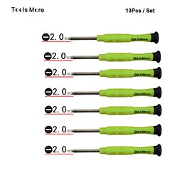 Mini Precisie Schroevendraaier Set Handen Gereedschap voor iPhone 4 S 5 S 6 6 S 7 Samsung ect Telefoon tablet Reparatie: FI-305-13Pcs-Slotted