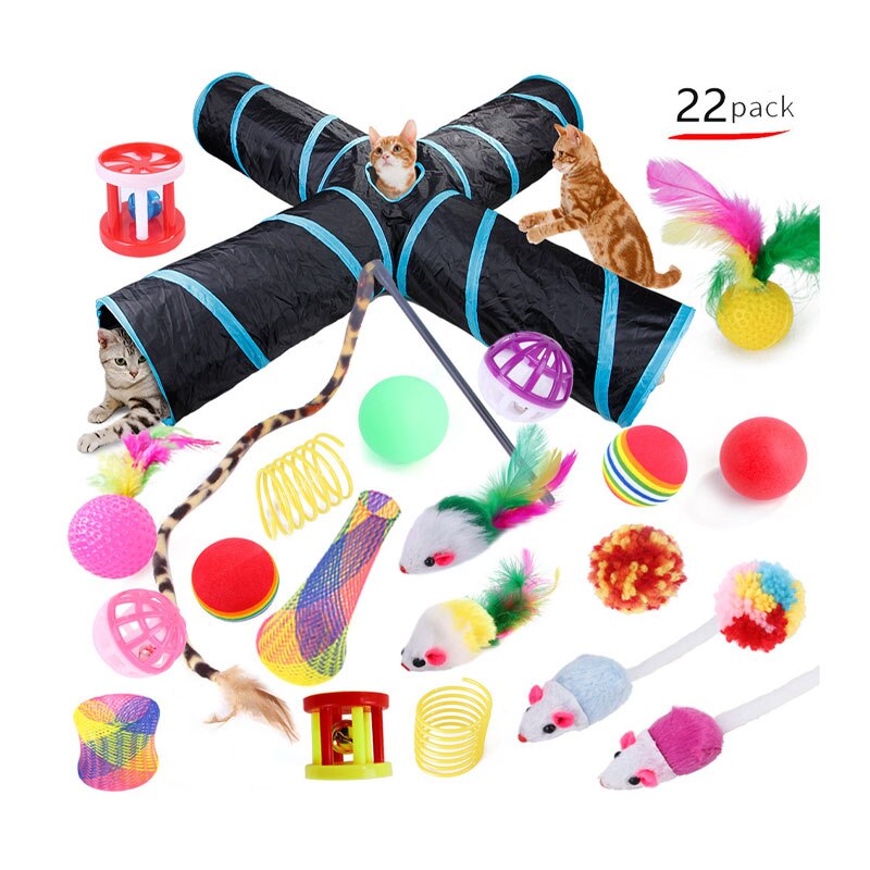 Ensemble Tunnel pour Chat Jardin Solide Jouet Kedi Tüneli amusant pour animaux de compagnie, Tunnel pour chien, jouets pour chats, fournitures interactives jeu pour lapin