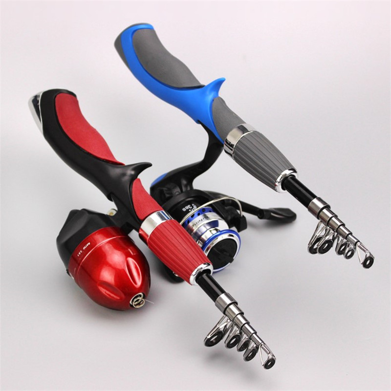 Carbon Fiber Rod Carbon Fiber Rod Superhard Boat Ice Fly Lure Fishing Rod With Fishing Reel Fishing Tackle set 1.4